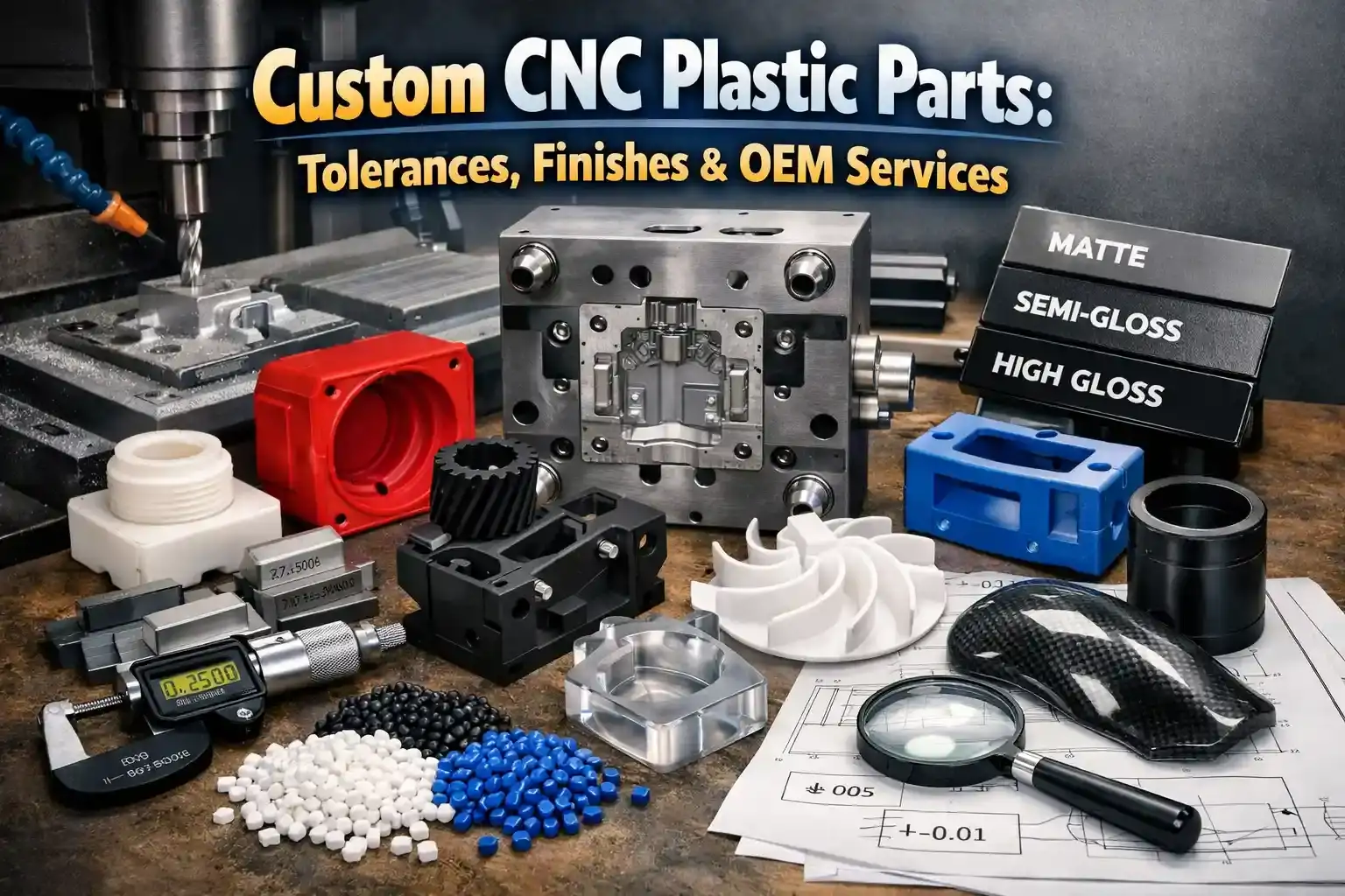 Custom CNC Plastic Parts: Tolerances, Finishes & OEM Services