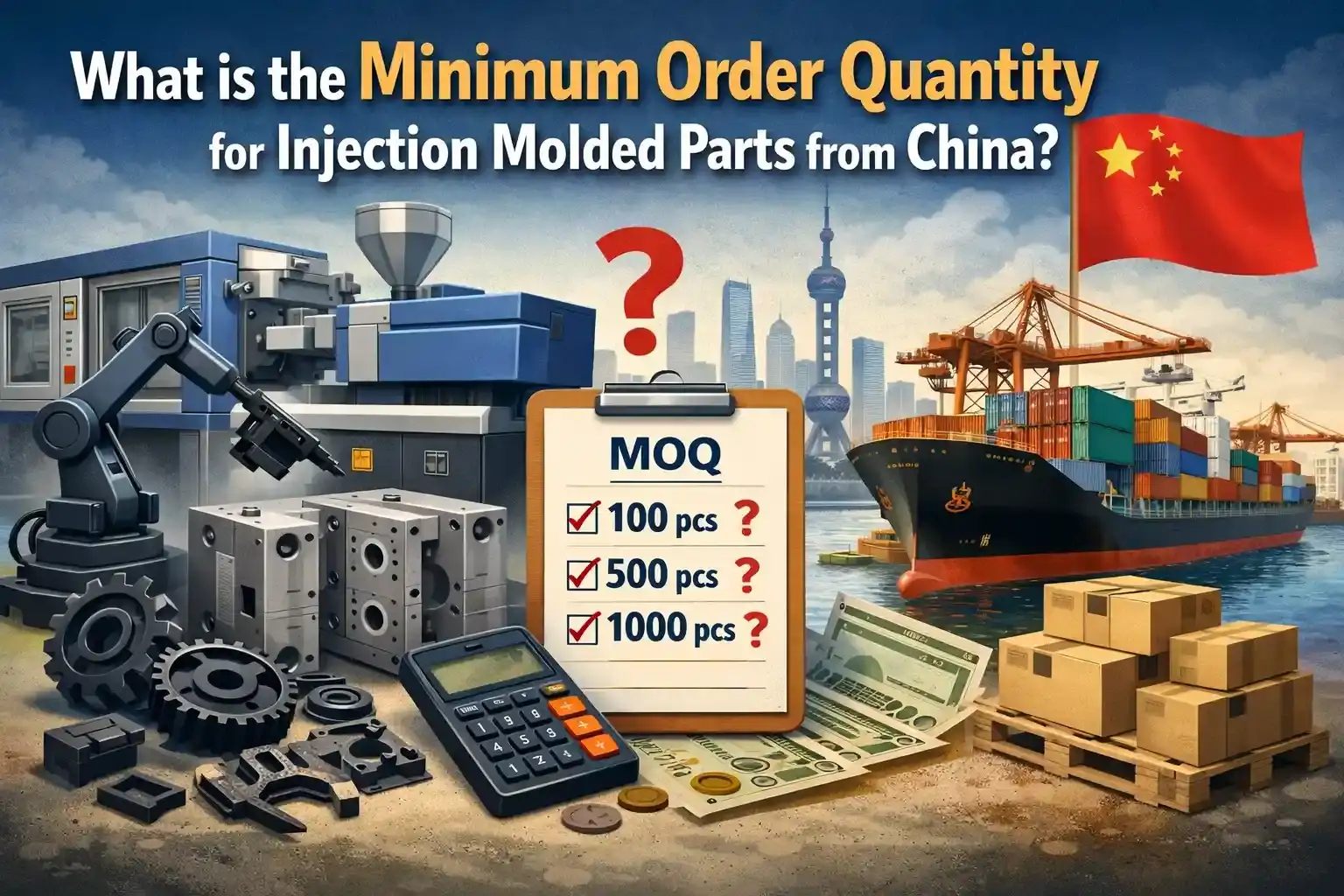 What is the Minimum Order Quantity for Injection Molded Parts from China?