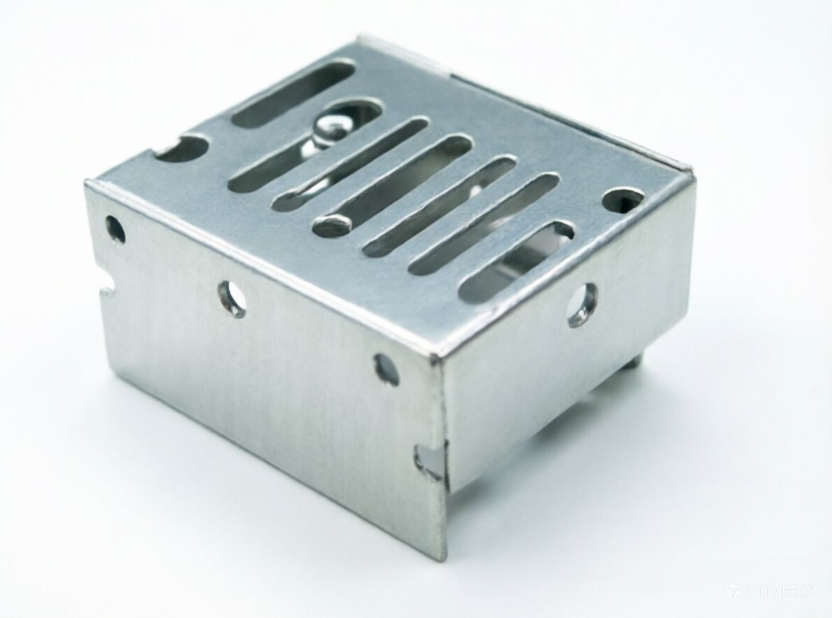 Sheet Metal Stamping Parts, Power Supply Shell with Cooling Holes, Custom Bending & Forming