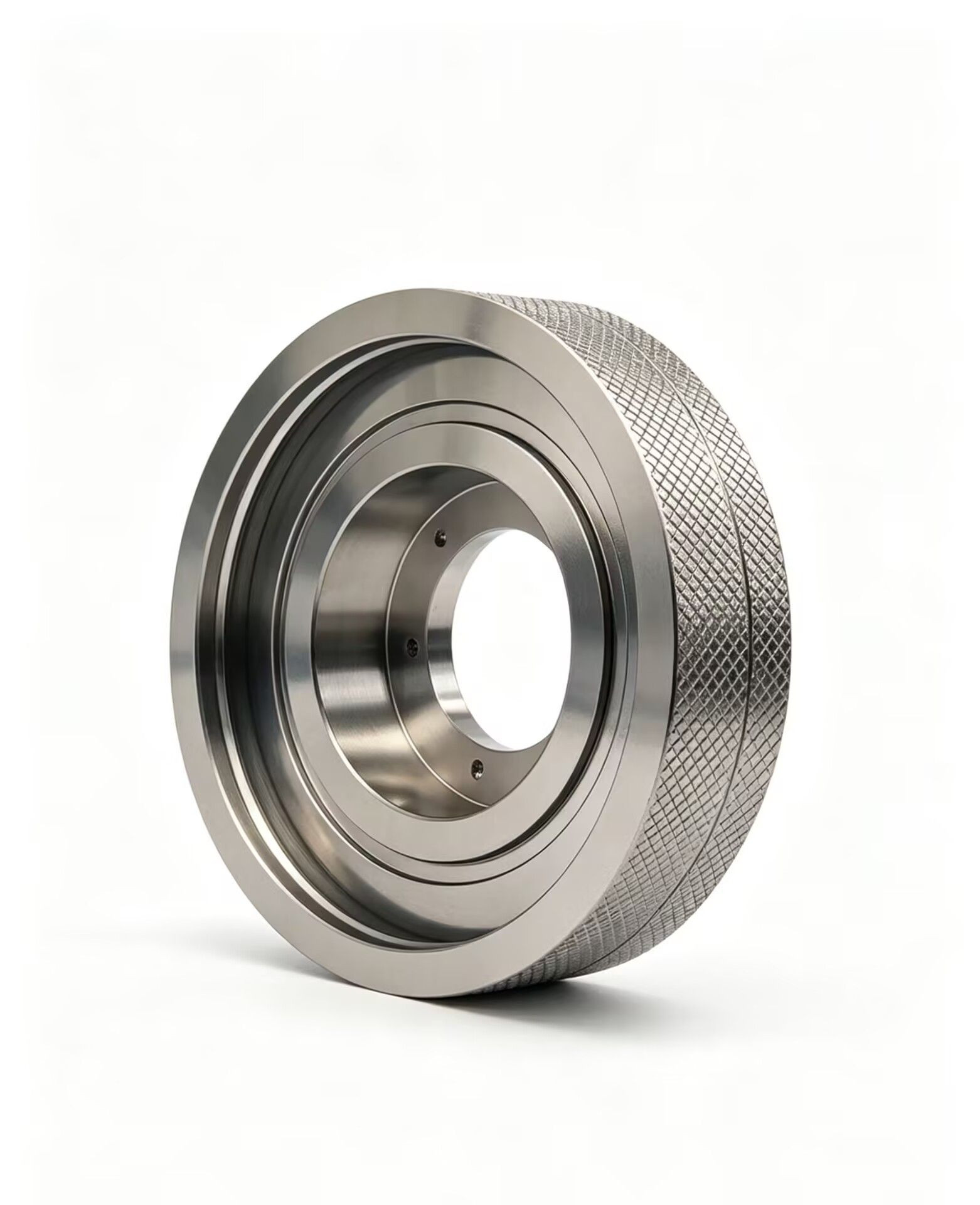 Knurled Titanium Alloy CNC Machined Wheel Parts Custom Precision CNC Turning Service