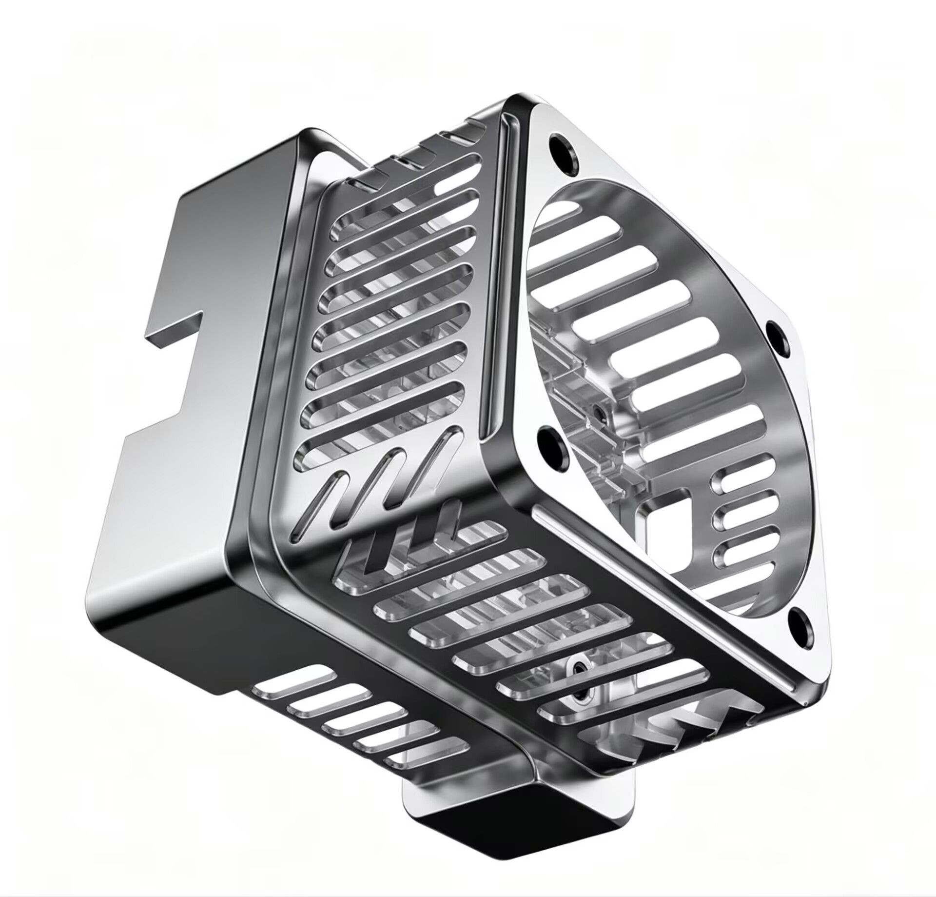 5-Axis CNC Machined Aluminum Alloy Housing Custom Precision Mechanical Enclosure