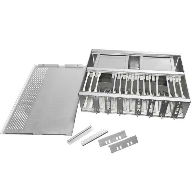 Custom Stamped Sheet Metal Fabrication Parts - Aluminum/Steel Electronic Chassis with Powder Coating for Industrial Aut